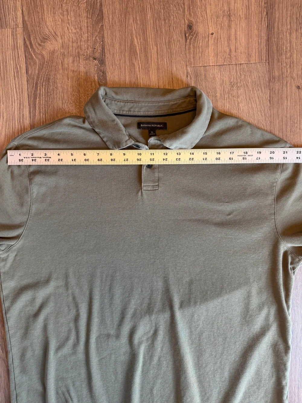 Banana Republic Olive Green Long Sleeve Polo Shirt Men’s XL 100% Cotton